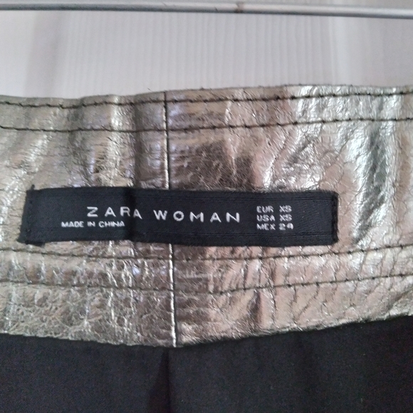 ZARA Genuine Leather High Waisted Skirt - Picture 16 of 16
